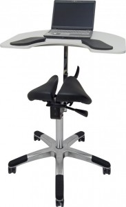 Ergonomic chair with integrated table SALLI ELBOW TABLE